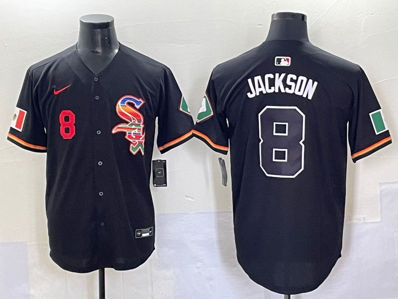 Men 2025 Chicago White Sox #8 Jackson Black Game Nike MLB Jersey style 7033->chicago white sox->MLB Jersey